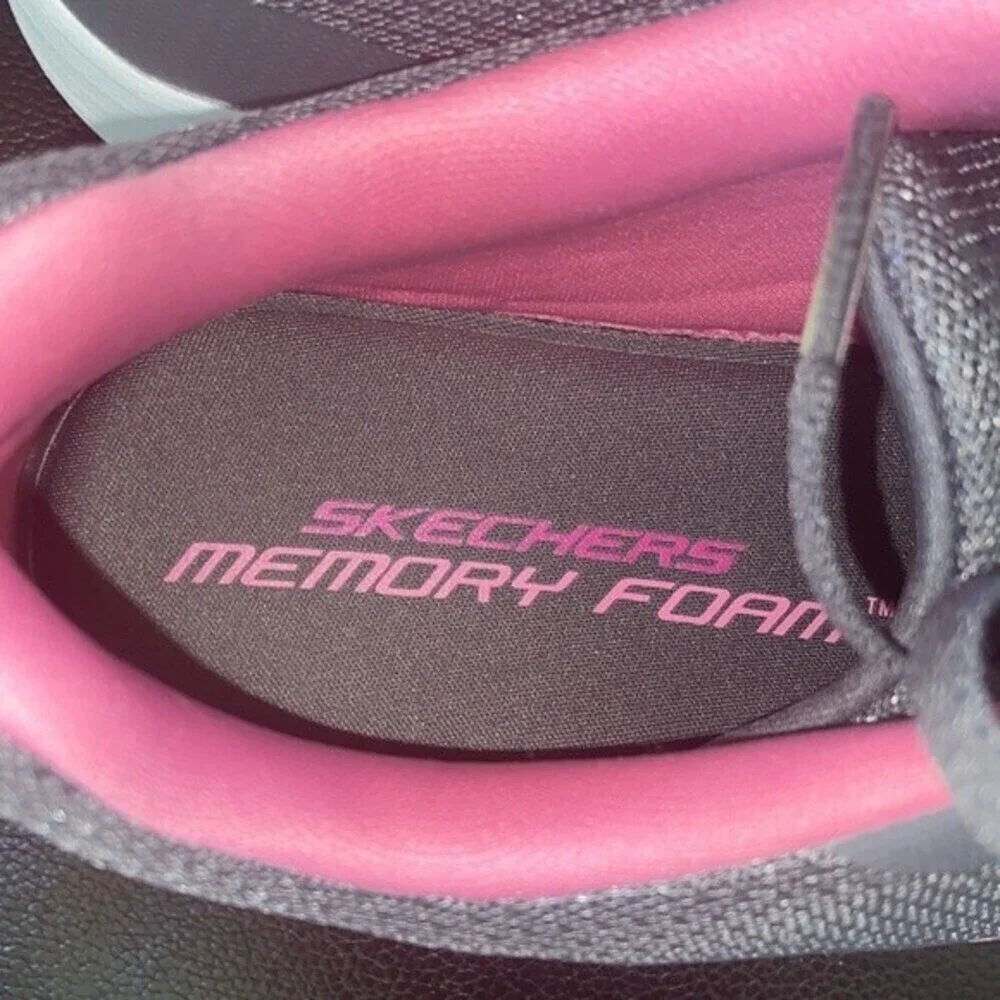 Skechers memory foam pink and grey shoes size 9.5 - Picture 6 of 8